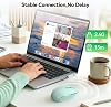 Mouse inalámbrico TECKNET para laptop, 2.4G silencioso con receptor USB, 4 botones, portátil, para Chromebook, laptop, PC, Mac, 800/1200/1600 DPI - Verde menta (Estándar Global Reciclado) 2