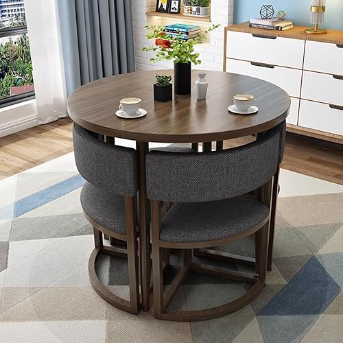 Miniatura 9 de YVYKFZD Round Conference Table, Small Office Reception Room Club Table, Business Conference Room Table and Chair, Simple Kitchen Dining Table Set