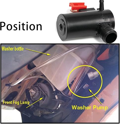 Miniatura 6 de Bomba de limpiaparabrisas para Subaru Impreza Legacy Forester Liberty Outback, bomba de lavado de parabrisas delantero de salida única