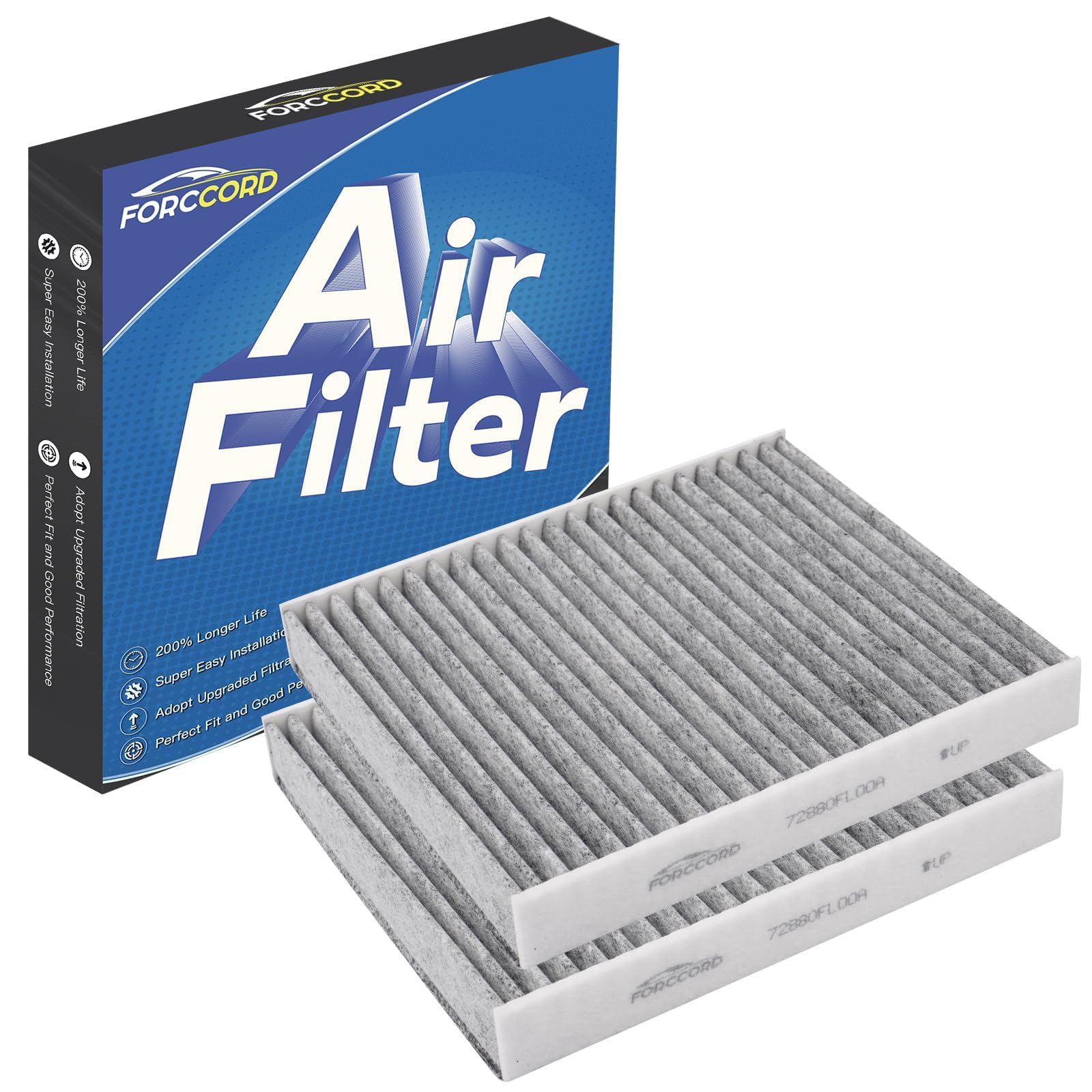 2-Pack Cabin Air Filters for Tesla Model S 2016-2025 2026 (Not for plaid)
