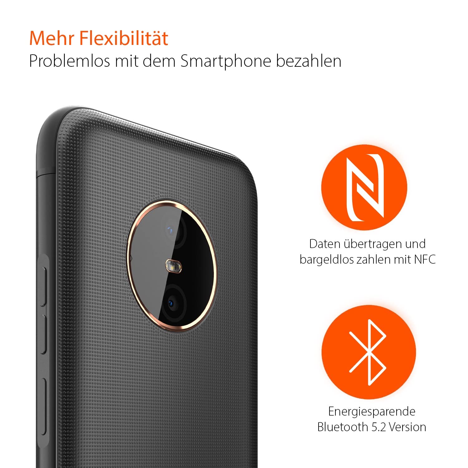 Gigaset GX6 - Outdoor Smartphone 5G - Militärstandard - staub- & wasserdicht IP68 - 6,6" FHD+ Display mit Gorilla Glass - 128GB+6GB RAM - 50MP Kamera - Schnellladen, Made in Germany, Titanium Black