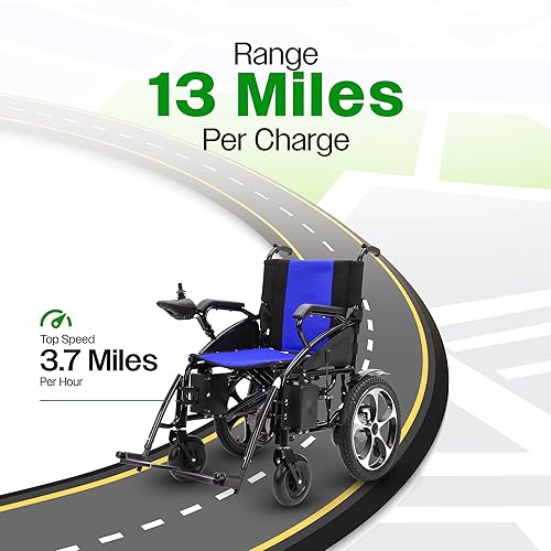 Vista 4 de Culver Artemis Silla de ruedas eléctrica todo terreno resistente, sillas de ruedas eléctricas plegables elegibles para HSA FSA para adultos, sillas