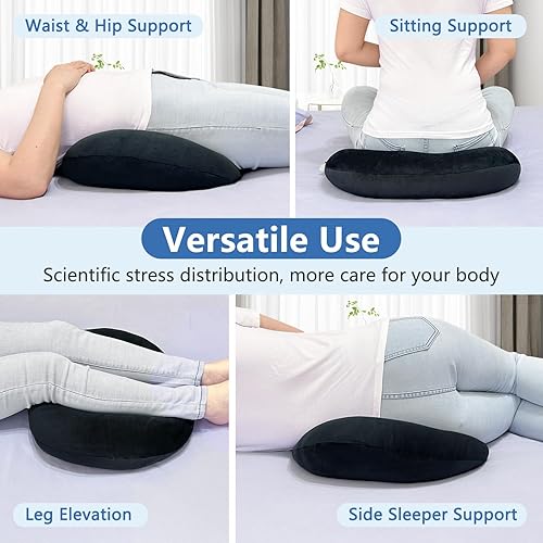 Miniatura 6 de KAAMOS Almohada de dona para hemorroides posparto, almohada de dona para alivio del dolor de coxis de coxis, cojines de asiento de dona para alivio