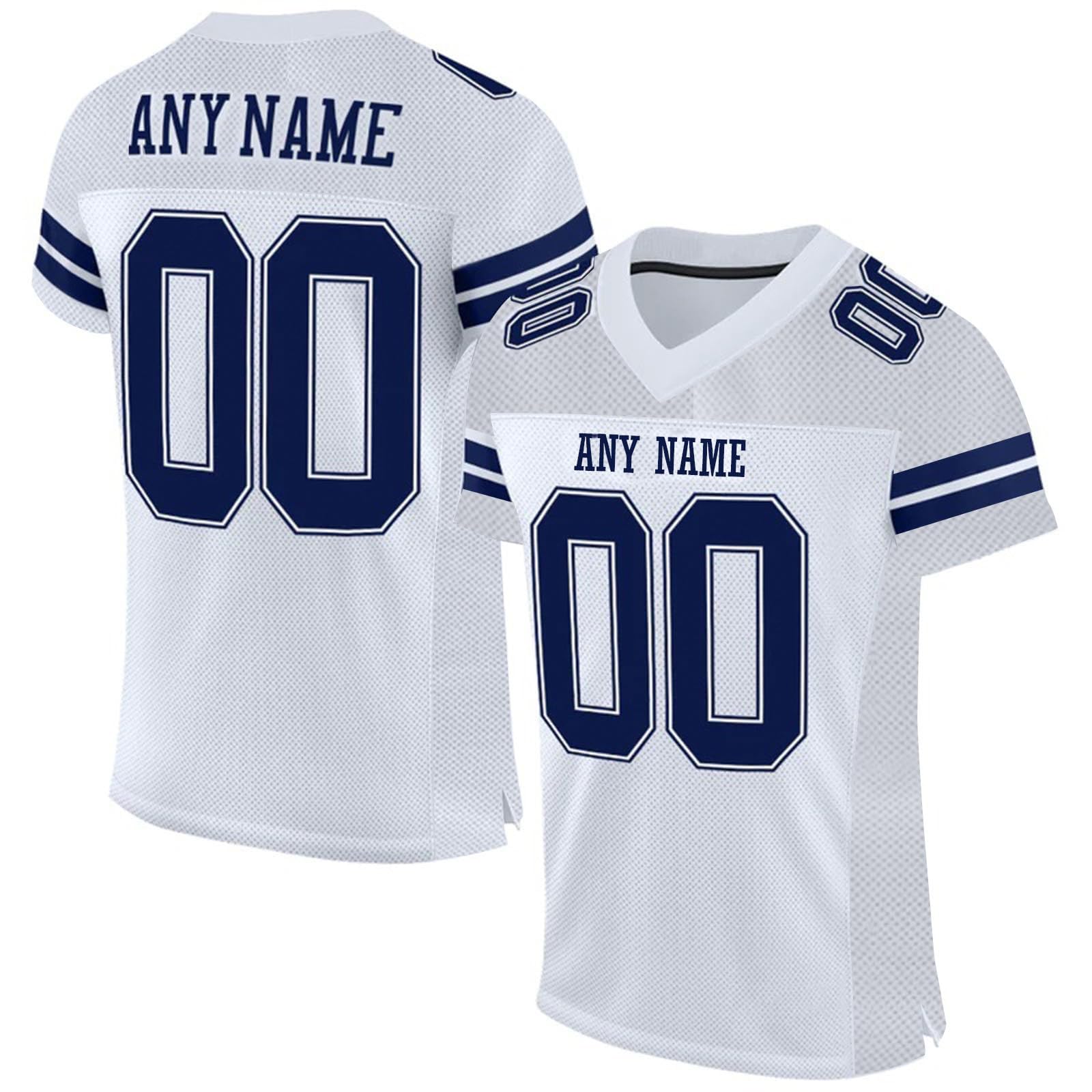 Mens American Football Jersey Personalized Sports T Shirt Quick Dry Breathable Short Sleeve Tee Shirt for Women Kids S-7XL