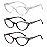 EYEURL Cat Eye Reading Glasses for Women Blue Light Blocking 3 Pack Computer Readers 2.0 with Spring Hinge Eyeglasses Anti Glare UV Rays