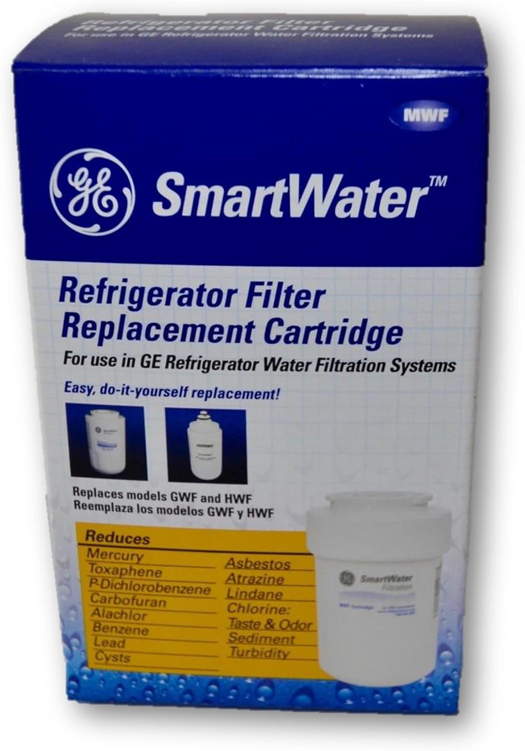 General Electric SmartWater Refrigerator Filter Replacement Cartridge MWF