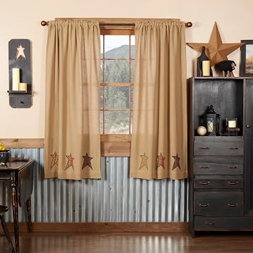 VHC Brands Stratton Burlap Star Panel - Thumbnail 3