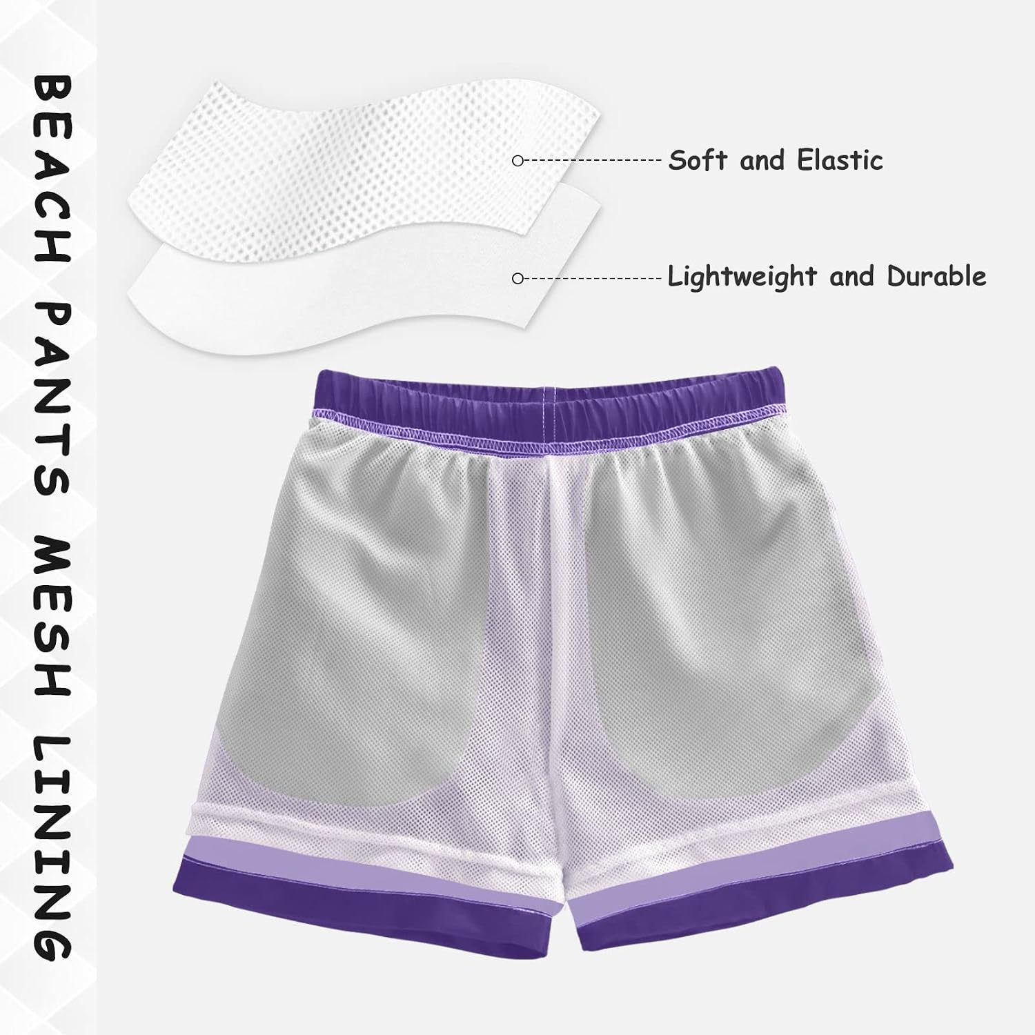 DOMIKING Neon Green Boys' Swim Trunks Mesh Lining Toddler Swim Shorts Quick Dry for Kids Adjustable Waist
