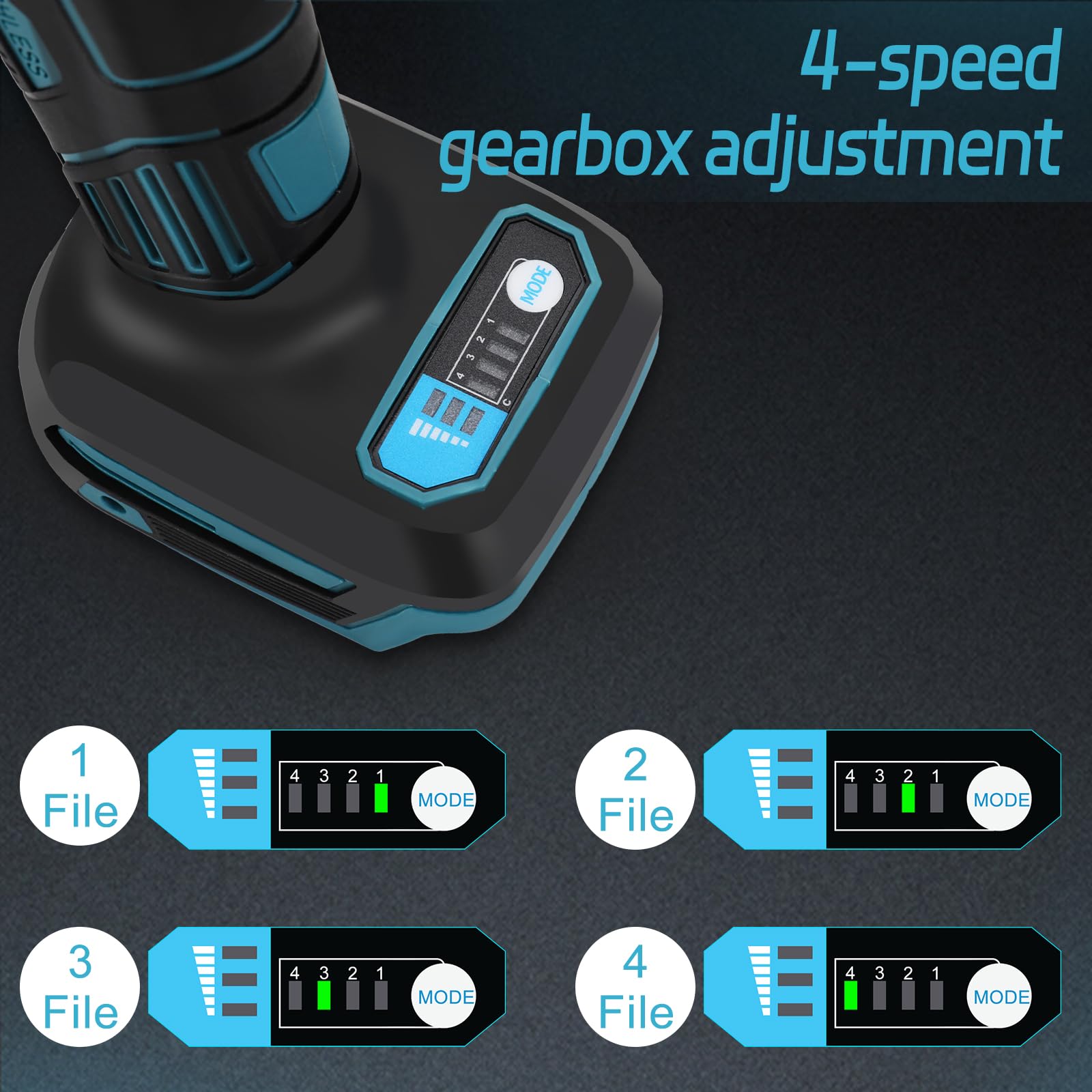 Lijadora recta con batería con 10 compartimentos, lijadora recta inalámbrica sin escobillas, compatible con batería Makita de 18 V con mango y portabrocas de 6 mm para grabar, lijar, pulir, taladrar