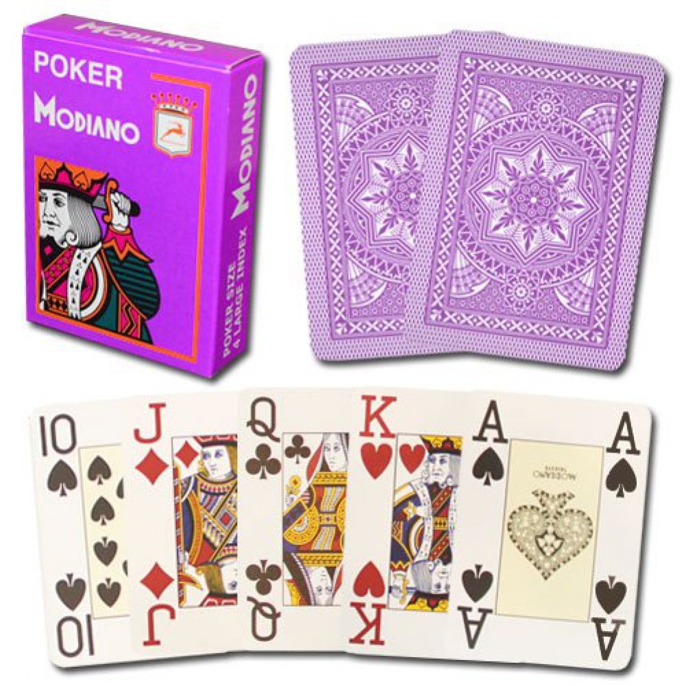 Modiano Cristallo 100% Plastic 4-Pip Jumbo Index Playing Cards