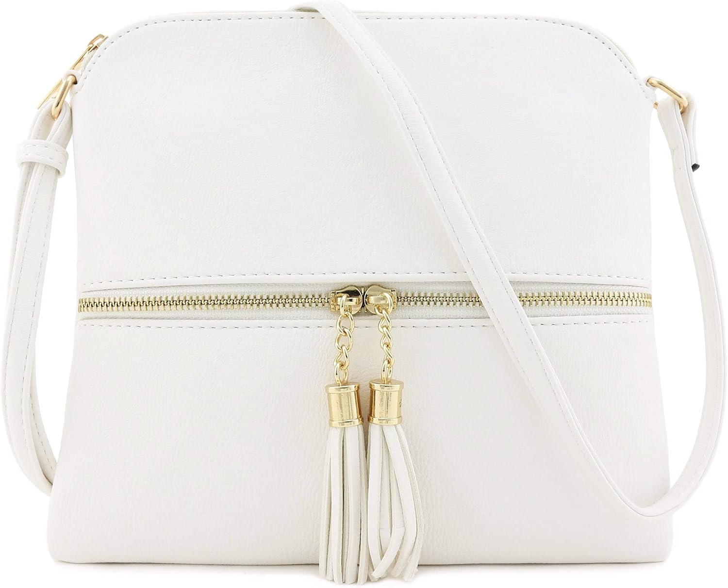 DELUXITY Lightweight Medium Crossbody Bag with Tassel