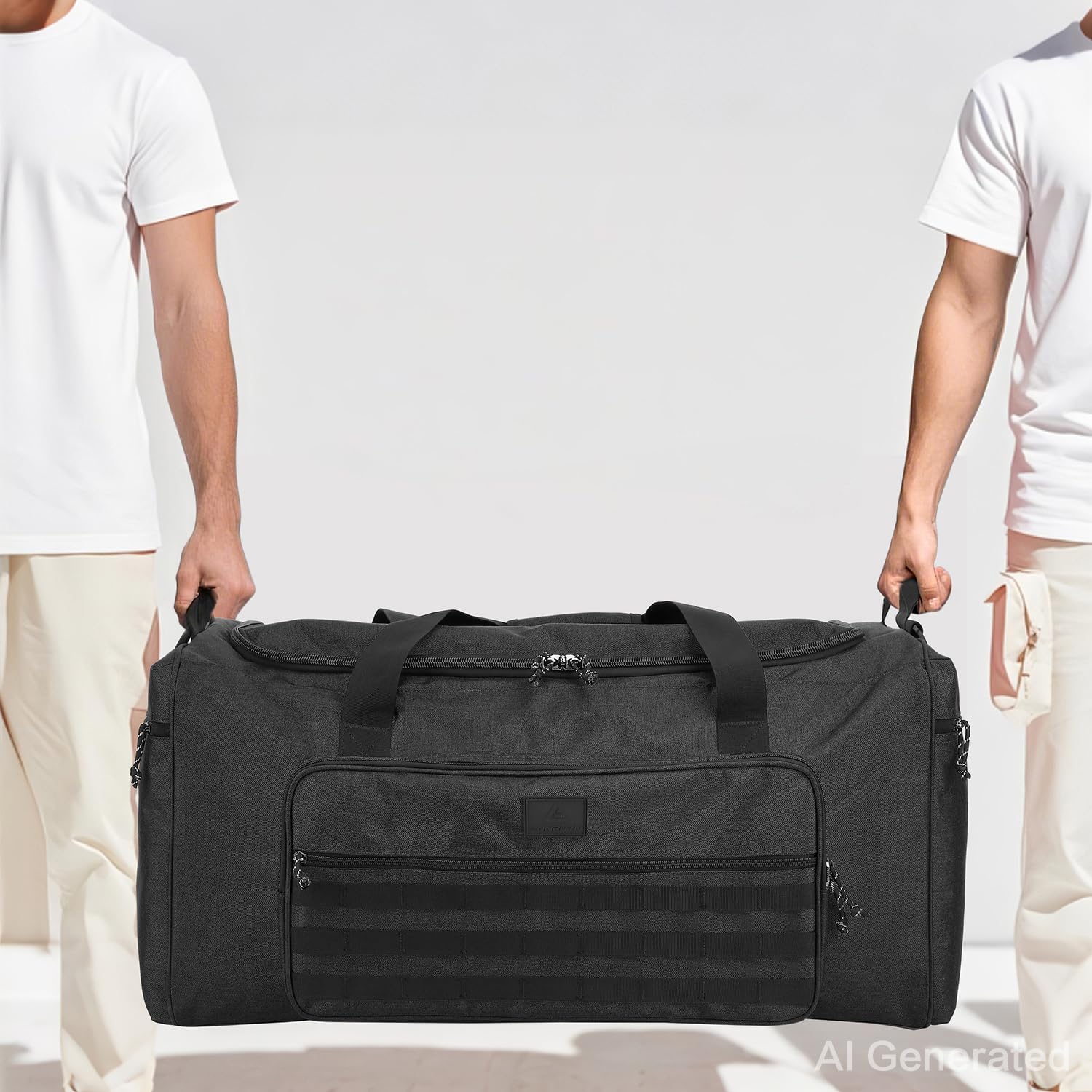 Bolsa de Deporte para Hombre y Mujer Grande 115L Bolsas Viaje Táctica Extra Large Duffle Bag Bolsa Deporte Gimnasio, Boxeo, el Camping y los Militar Viajes, Negro