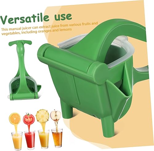 Miniatura 8 de Juego de exprimidor manual de mano de 2 piezas, exprimidor de cítricos verdes para limones, naranjas y naranjas, exprimidor de frutas resistente
