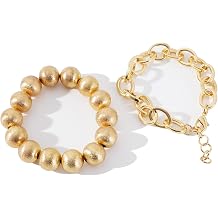 LALAPPLE Acrylic Bangle Stretch Bracelets for Women with Gold Plated Bead | Colorful Chunky Curved Bamboo Tube Bracelet Friendship Summer Beach Jewelry