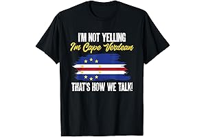Vibrant Cape Verdean Pride: Showcasing Cabo Verde's Flag Through a Patriotic T-Shirt