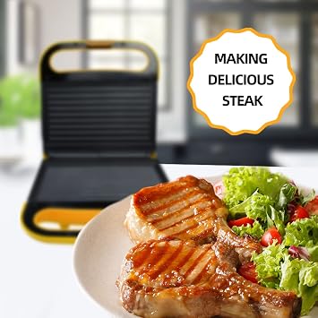 Electric Indoor Grill Panini Press Maker with Nonstick Plates