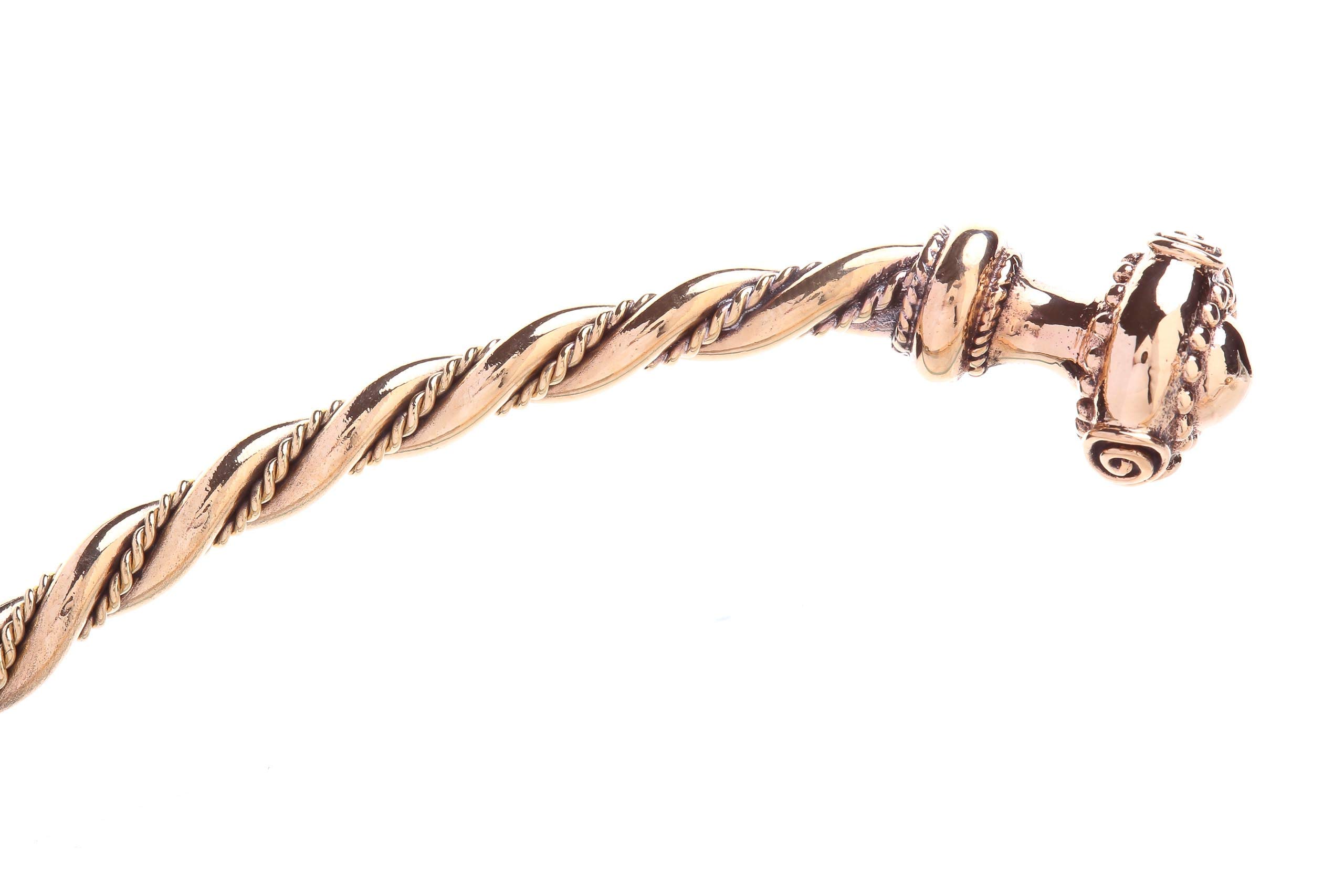 Windalf Keltischer Männer Bronze Halsreif TRISTAN Ø 14 cm Torques Halsring Celtic Handarbeit