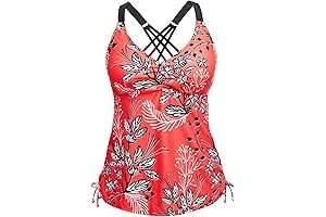 Women's V-Neck Tankini Top for Swim and Bathing
