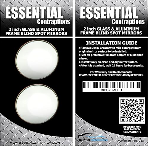 Miniatura 9 de Paquete de 4 espejos de punto ciego, espejo convexo redondo de 2 pulgadas para automóviles, SUV, motocicletas, camiones, remolques, motos de nieve,