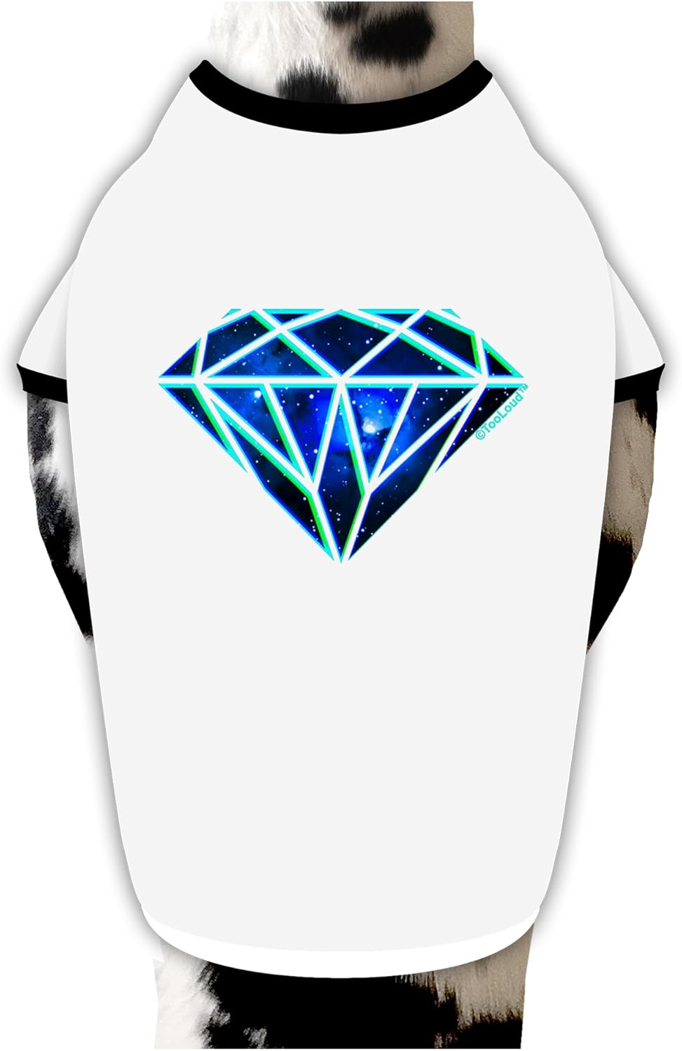 TOOLOUD Space Diamond Dog Shirt White with Black Medium
