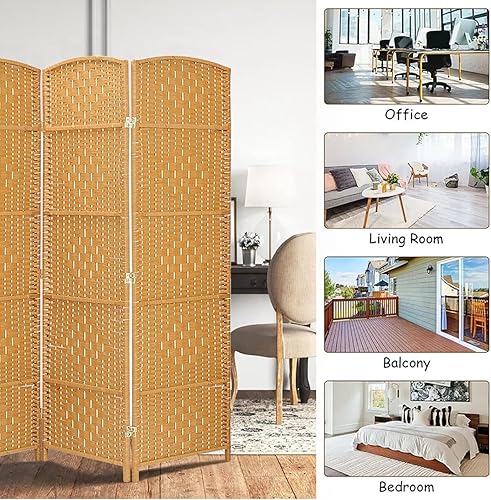 Miniatura 5 de Rose Home Fashion Divisor de habitación, separadores de habitación de 6 pies de alto y pantallas de privacidad plegables, pantalla de privacidad de