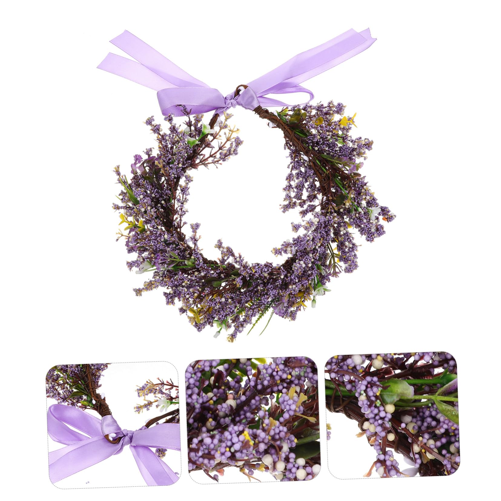 VICASKY 4 Pezzi Sposa con Fiori Artificiali Realistici Fascia Cerimoniale per Matrimonio Feste e Foto Accessorio per Ragazze e Damigelle Stile Hawaiano