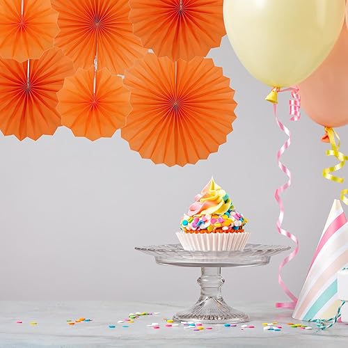 Miniatura 18 de MECCANIXITY Juego de 12 abanicos de papel para colgar, 12 unidades, diseño redondo, abanicos de papel para colgar, decoración para el hogar, tienda