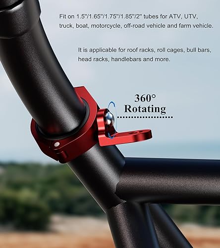 Miniatura 7 de BRCOVAN 2 soportes para barra de luz de látigo de aleación de aluminio macizo, soporte de montaje, abrazadera de tubo para montaje en jaula de rollo