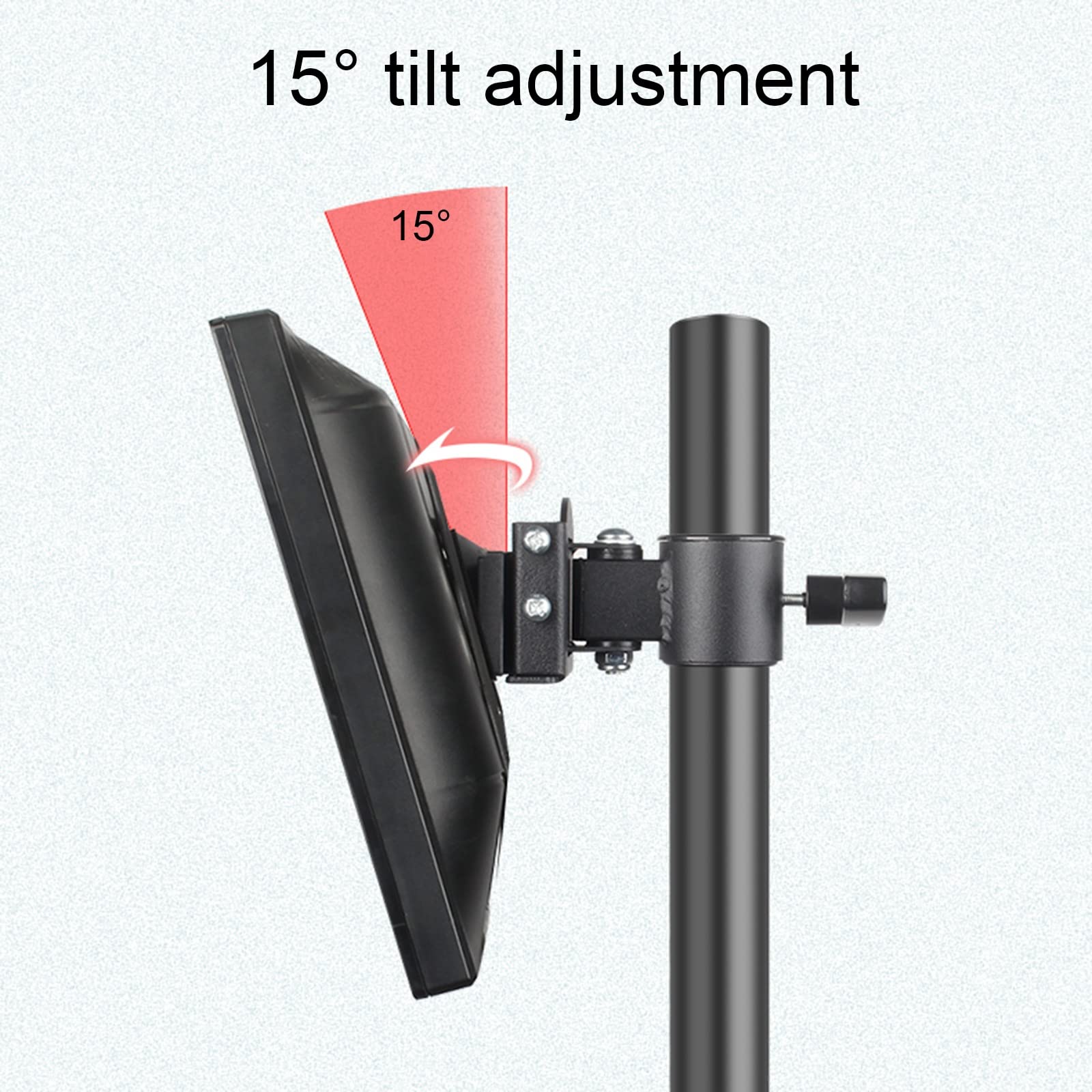 Supporto da Pavimento per Monitor, Braccio Singolo Regolabile in Altezza per TV da 12 A 34 Pollici, Perfetto per Angoli E Camere da Letto.