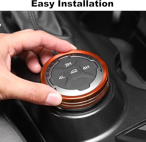 Miniatura 3 de JWWY Pomo para interruptor de faros delanteros de aire acondicionado, tracción 4WD, cubierta de perilla del interruptor de engranajes para Ford