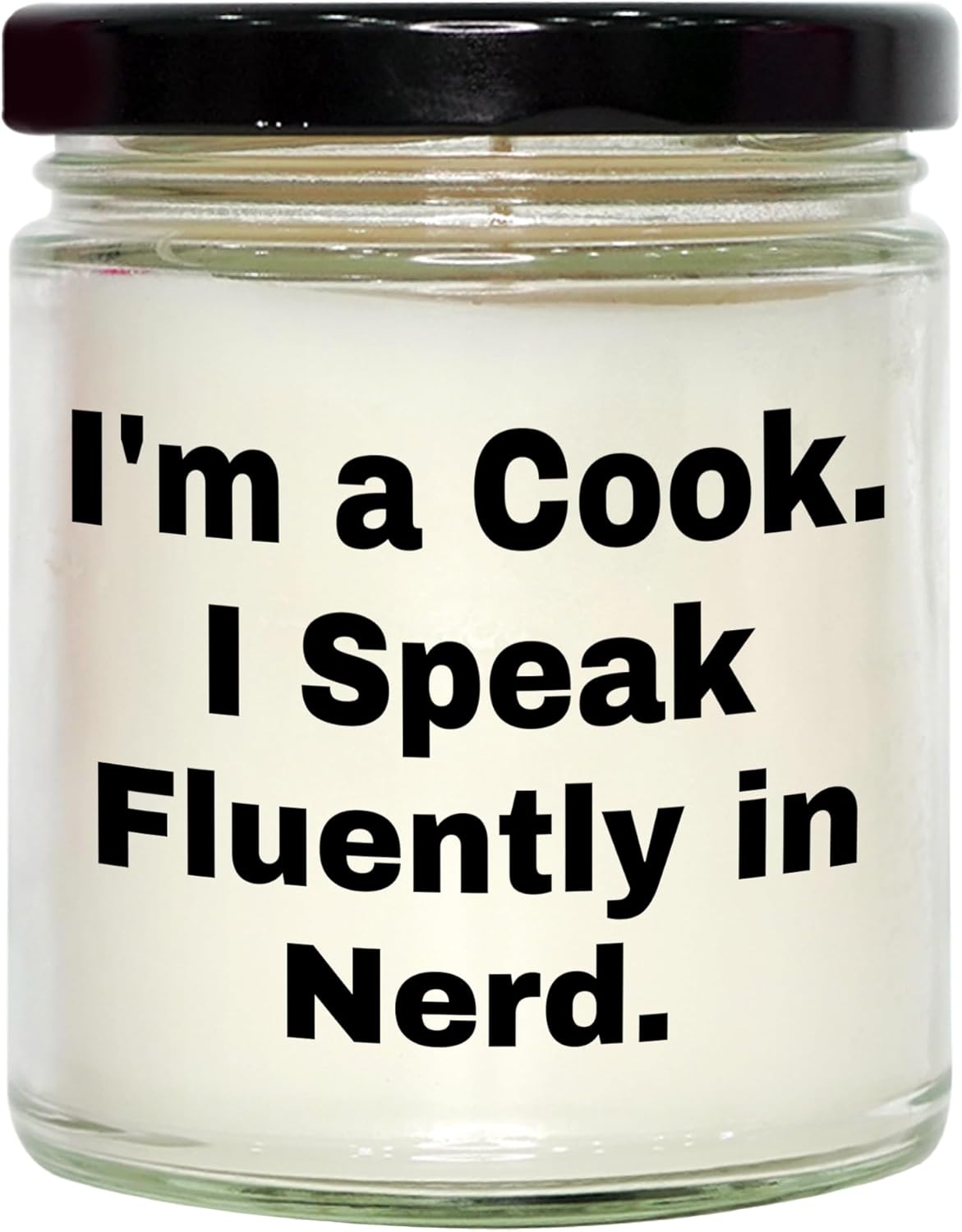 Funny geniusy Cook Speaks Fluent Genius 9oz Vanilla Soy