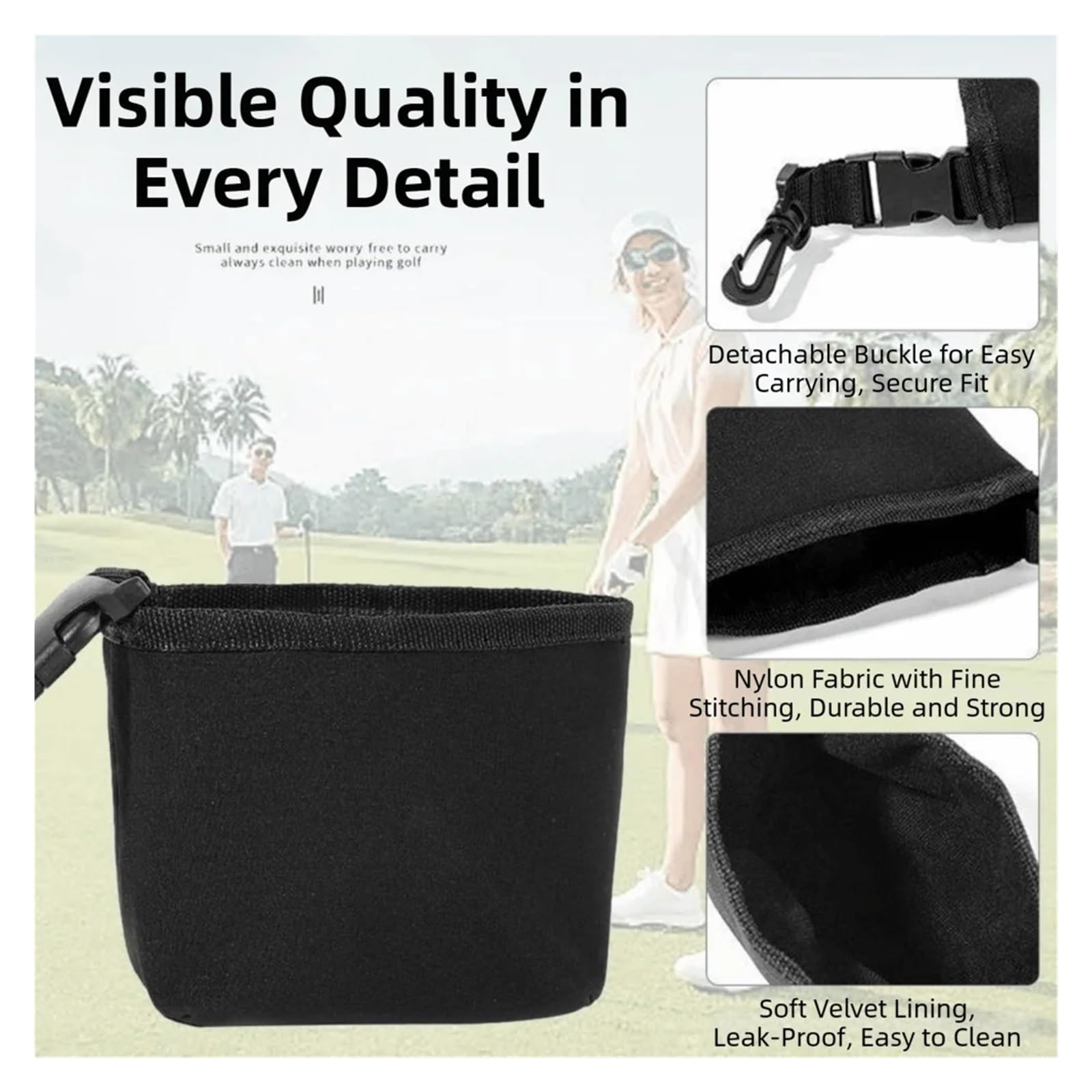 Bolsa de Limpieza portátil for Palos Golf con Tela
