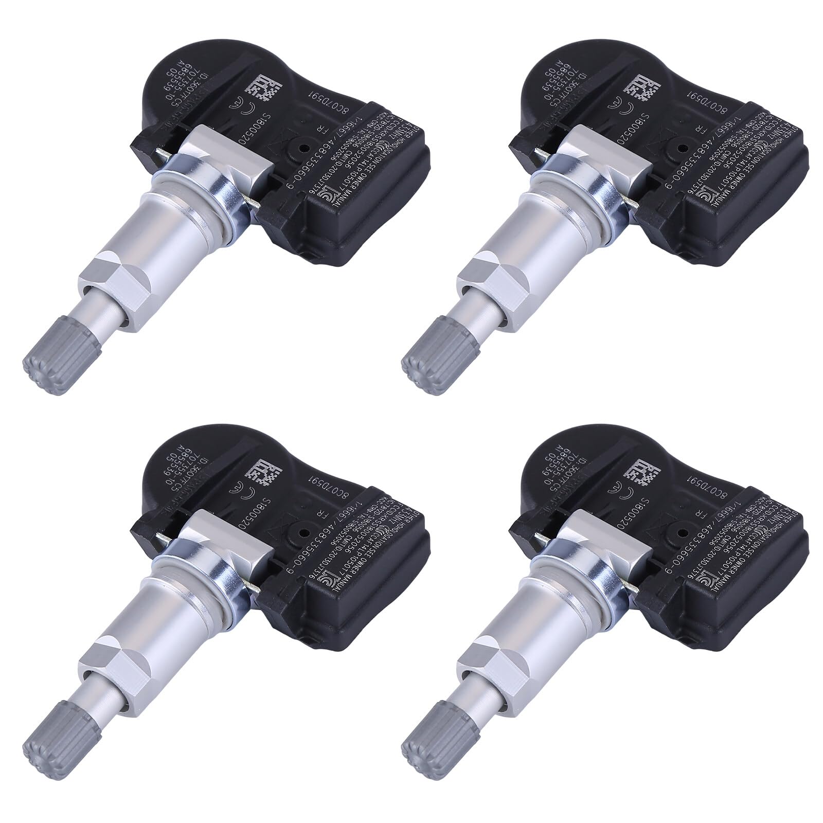 BYNYXI Lot de 4 capteurs de pression des pneus pour Série 3 F30 F31 F32 F33 F34 4 X1 F36 F45 F46 F48 M3 F80 F83 F87 F20 F21 F22 F23 RDKS TPMS Capteur de pression des pneus Système de contrôle de la