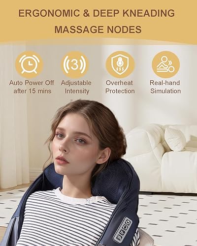 Miniatura 2 de Generic Masajeador de cuello y hombros, masajeador portátil, color negro