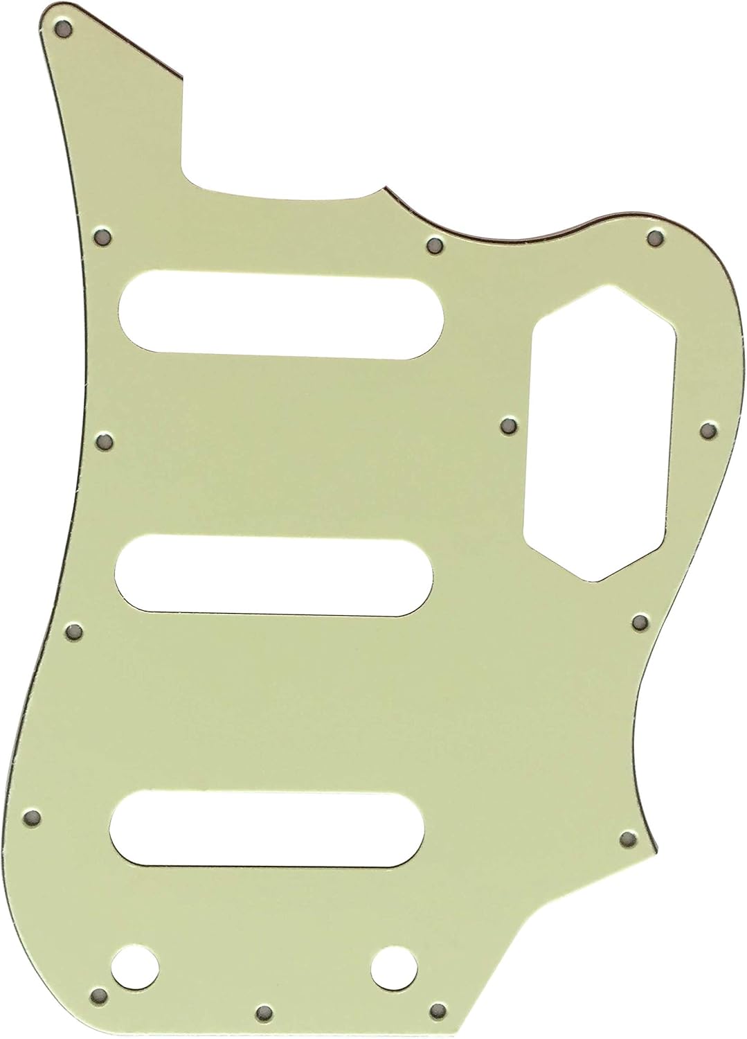 For Squier Vintage Modified Bass VI Pickguard,Vintage Style Guitar Pickguard Replacement for Bass VI (3 Ply Vintage Green)