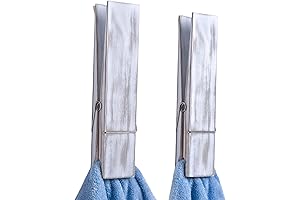 Jumbo Clothespin Bathroom Towel Holder