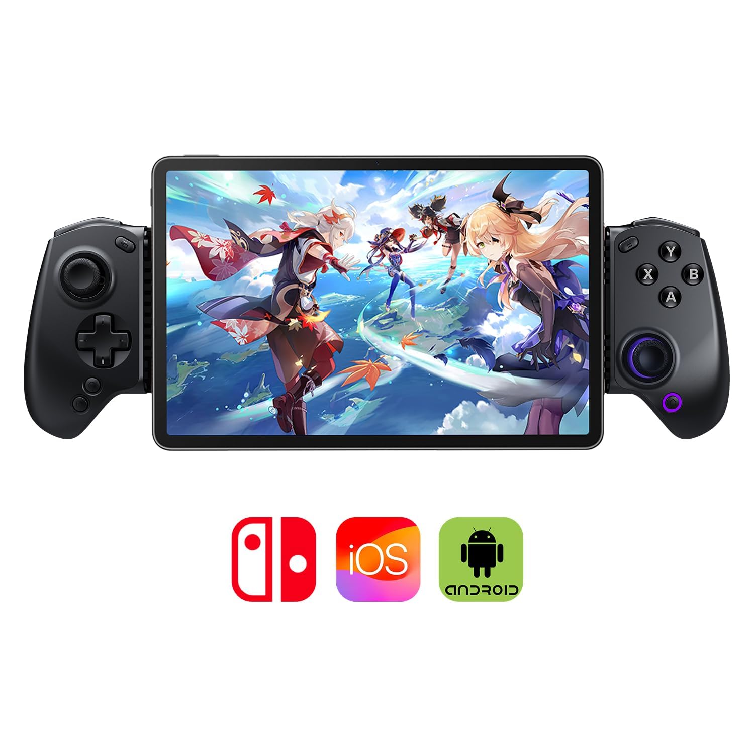 S8 - Controlador de juegos móvil Bluetooth azul retro para iPhone 15/16/17, iPad, teléfonos Android, tabletas, Switch 1 y 2, gamepad inalámbrico con gatillo de joystick Hall, botones traseros
