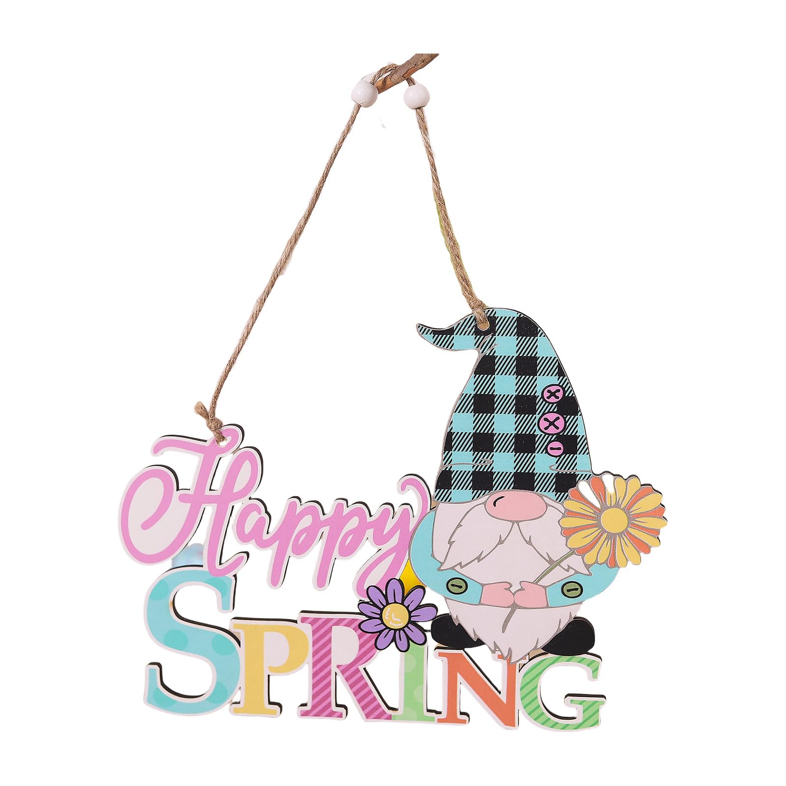 Tsophreniq Easters Wooden Hanging Signs Happy Easters/Spring Sign Door Decorations Wood Wreath Sign Spring Holiday Wooden Hanging Signs