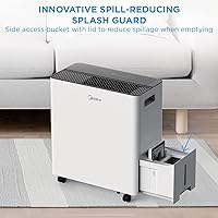 Vista 5 de Midea 4,500 Sq. Ft. Dehumidifier with Pump Included 50 Pint - Ideal for Basements, Large & Medium Sized Rooms, and Bathrooms (Renewed)