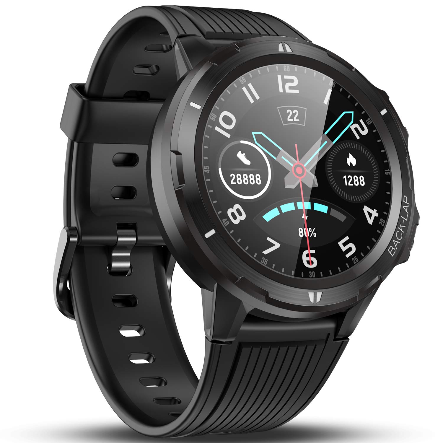 Vigorun Smart Watch for Android, iOS Phones, 1.3'' Full Touch Screen Fitness Tracker with Heart Rate Monitor, Sleep Tracker, Pedometer, 14 Days Battery Life, Waterproof Smartwatch for Mem Women Black