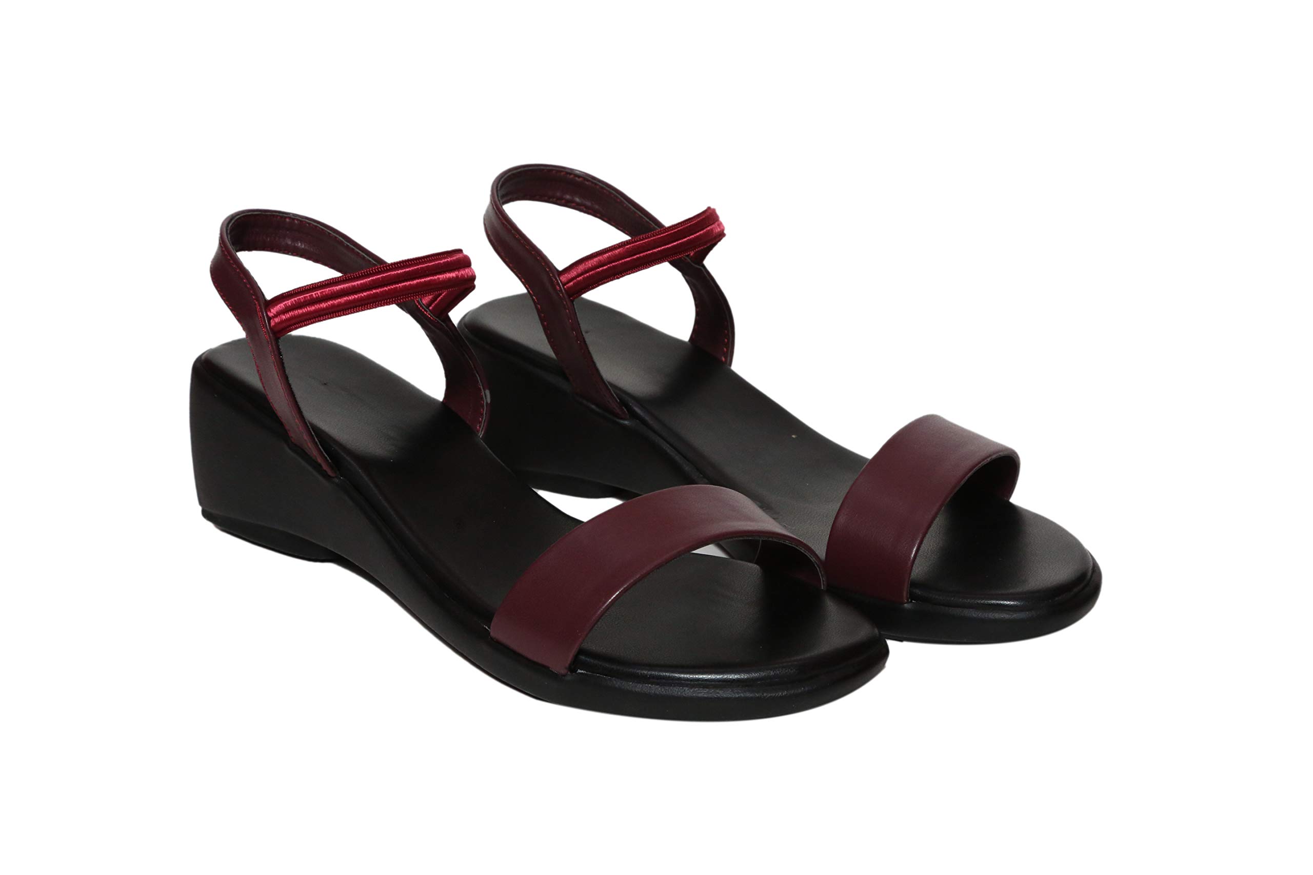 Kairo D Casual Synthetic Leather Sandals | Ethnic Womens Flats | Latest Stylish Design for Women | Comfortable Slippers (Cherry, numeric_6) (B0BCFTK2MN) Amazon Price History, Amazon Price Tracker