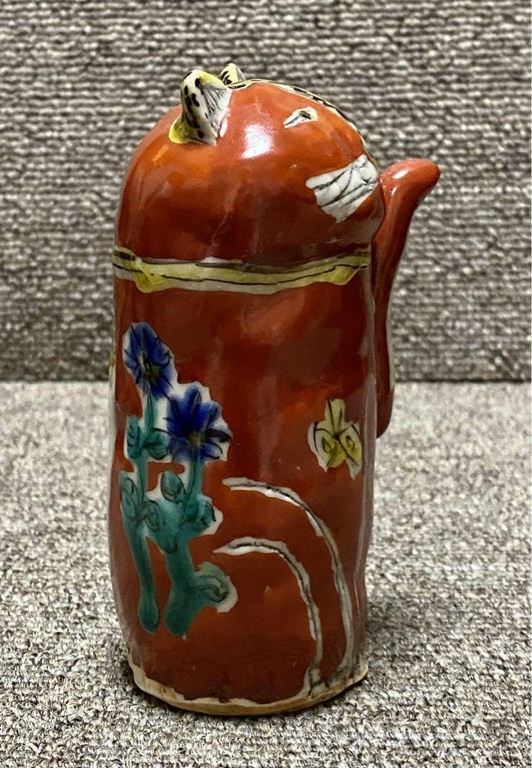九谷焼林大輔猫一輪挿し花瓶作家陶磁器