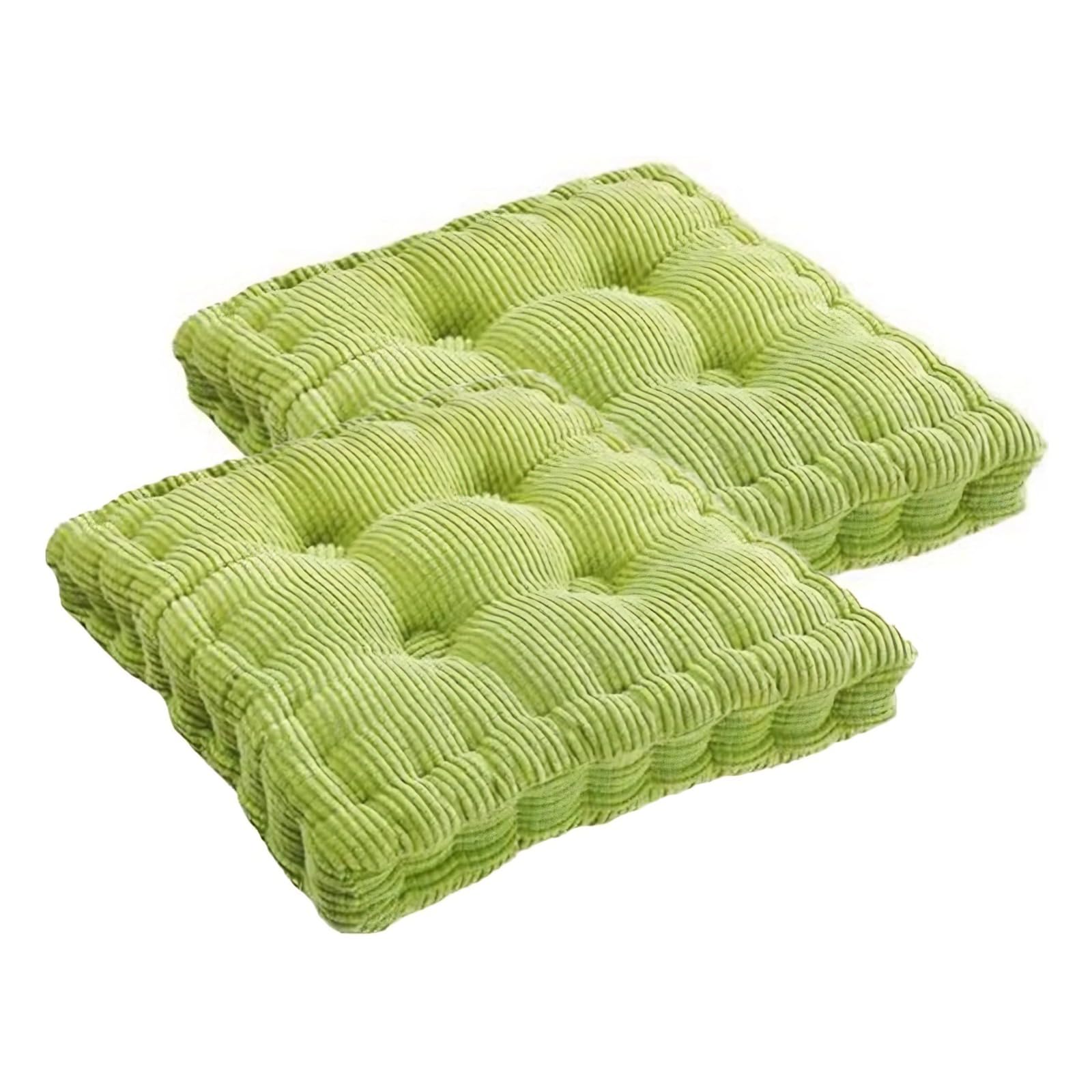 NMGBRDM 2 PCS Square Floor Pillow, 8cm Thickened Meditation Mat,Yoga Seating For Tatami, Chair Pad For Living Room Garden Balcony Office(Size:45cm(2 pc),Color:Green)