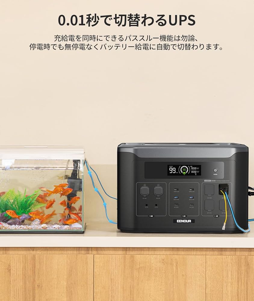 Amazon.co.jp: EENOUR ポータブル電源 F4000 大容量 2048Wh