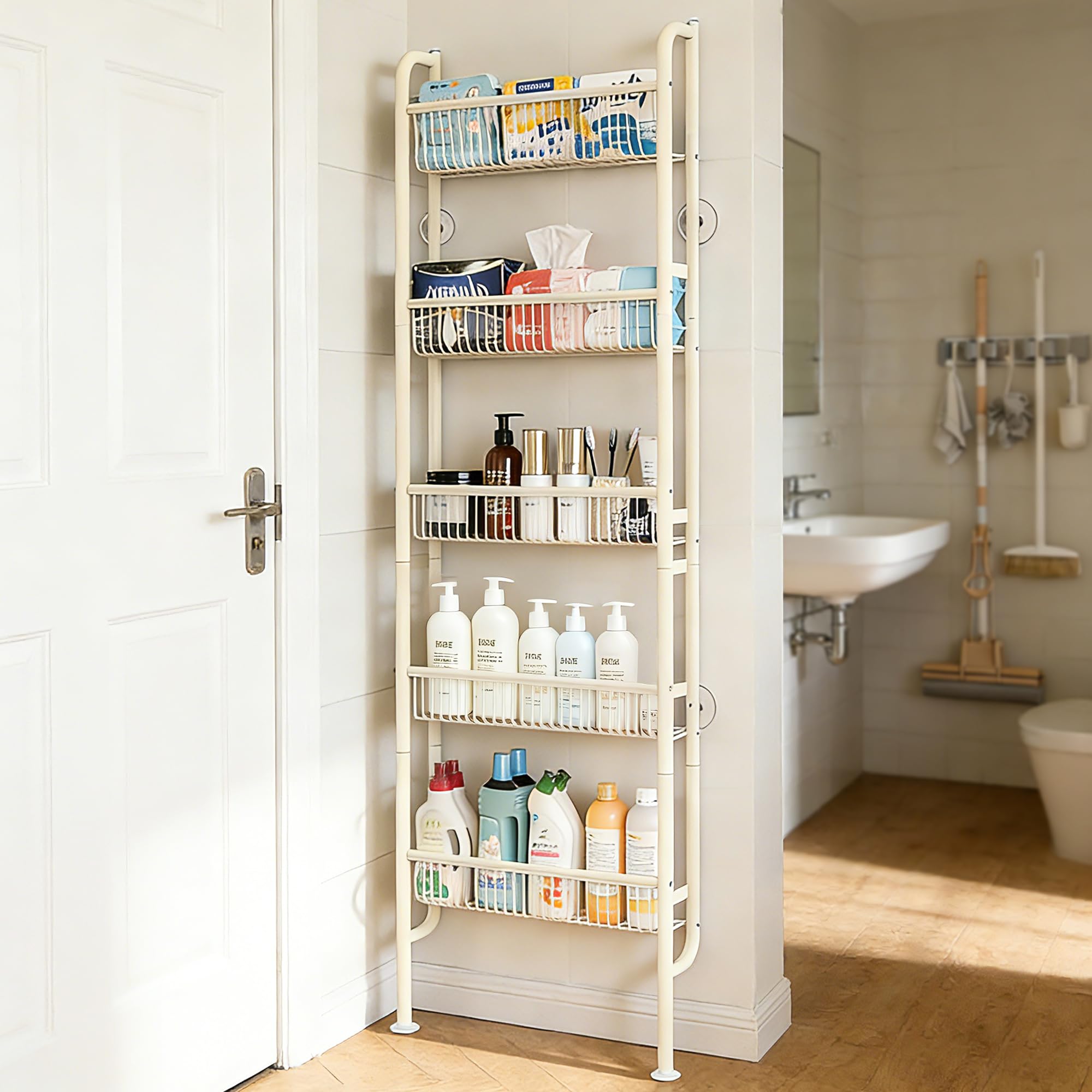 Ormeo Home 5-Tier Narrow Bookshelf