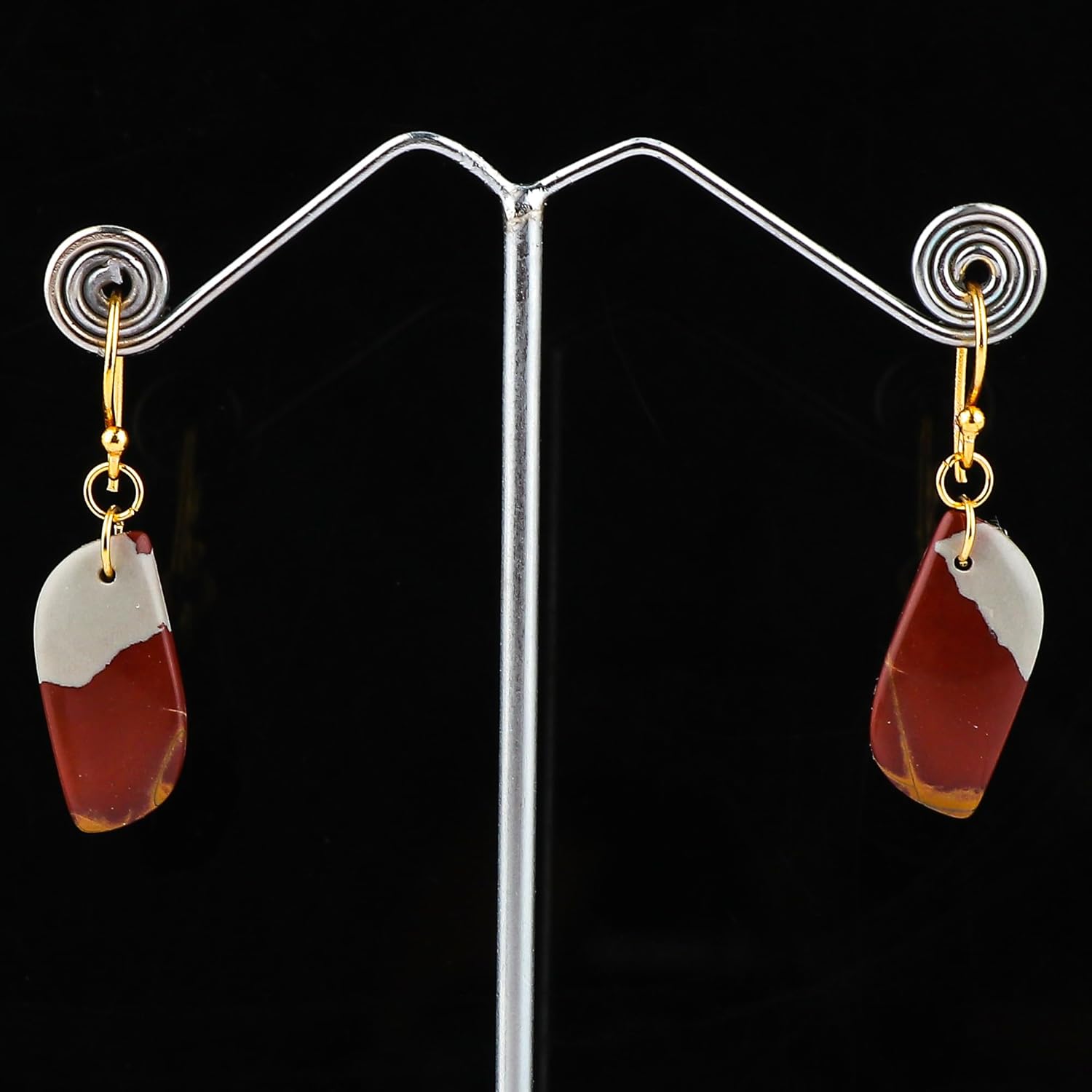 Natural Dangle Earrings, Gemstone Jewelry, Gold Hook, Handcrafted Gift for Her, 25-30 Carat - Image 2
