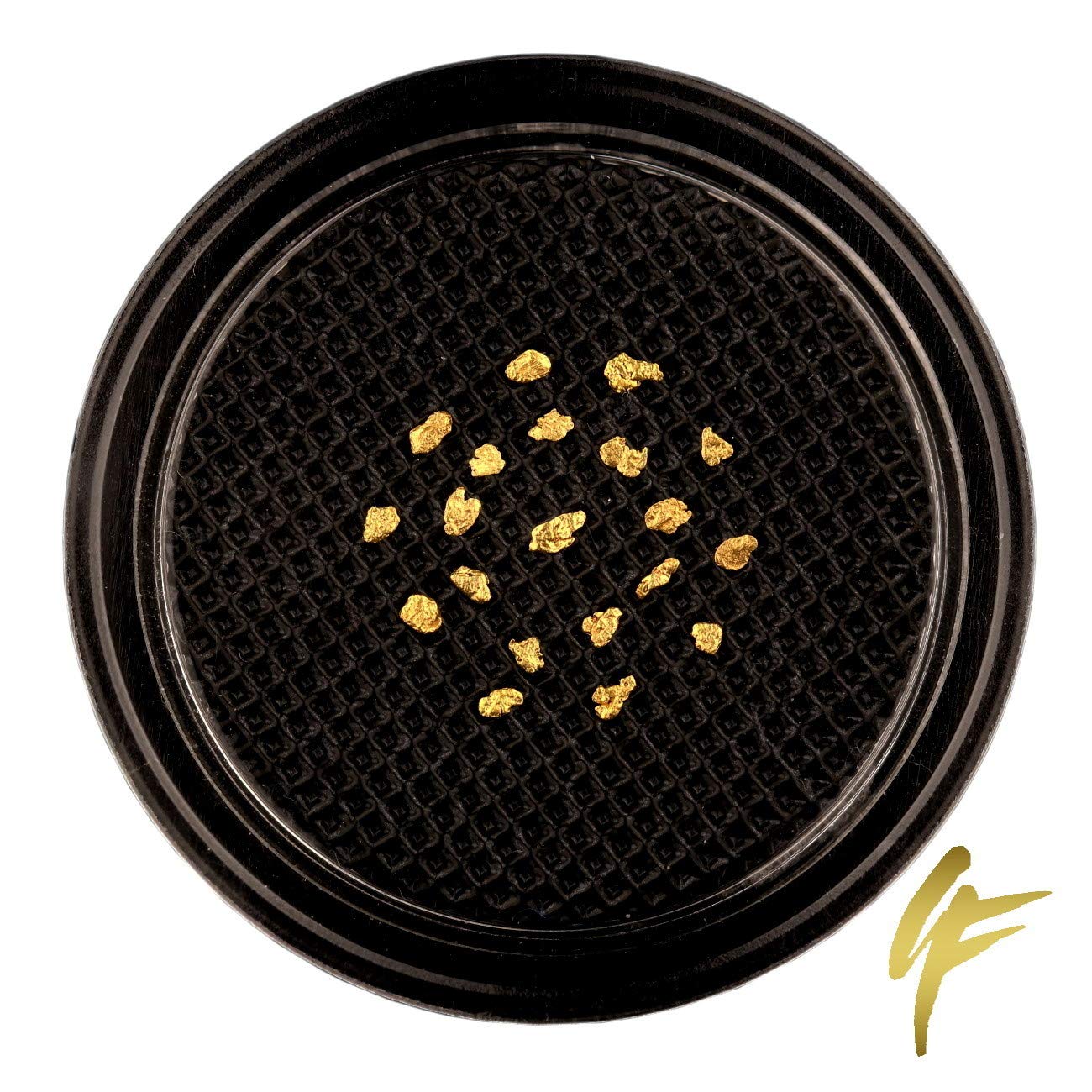 10, 20, 50 pepitas de oro auténticas de Alaska con certificado de 20 – 23 quilates, aprox. 1 mm de tamaño (20 pepitas de oro)