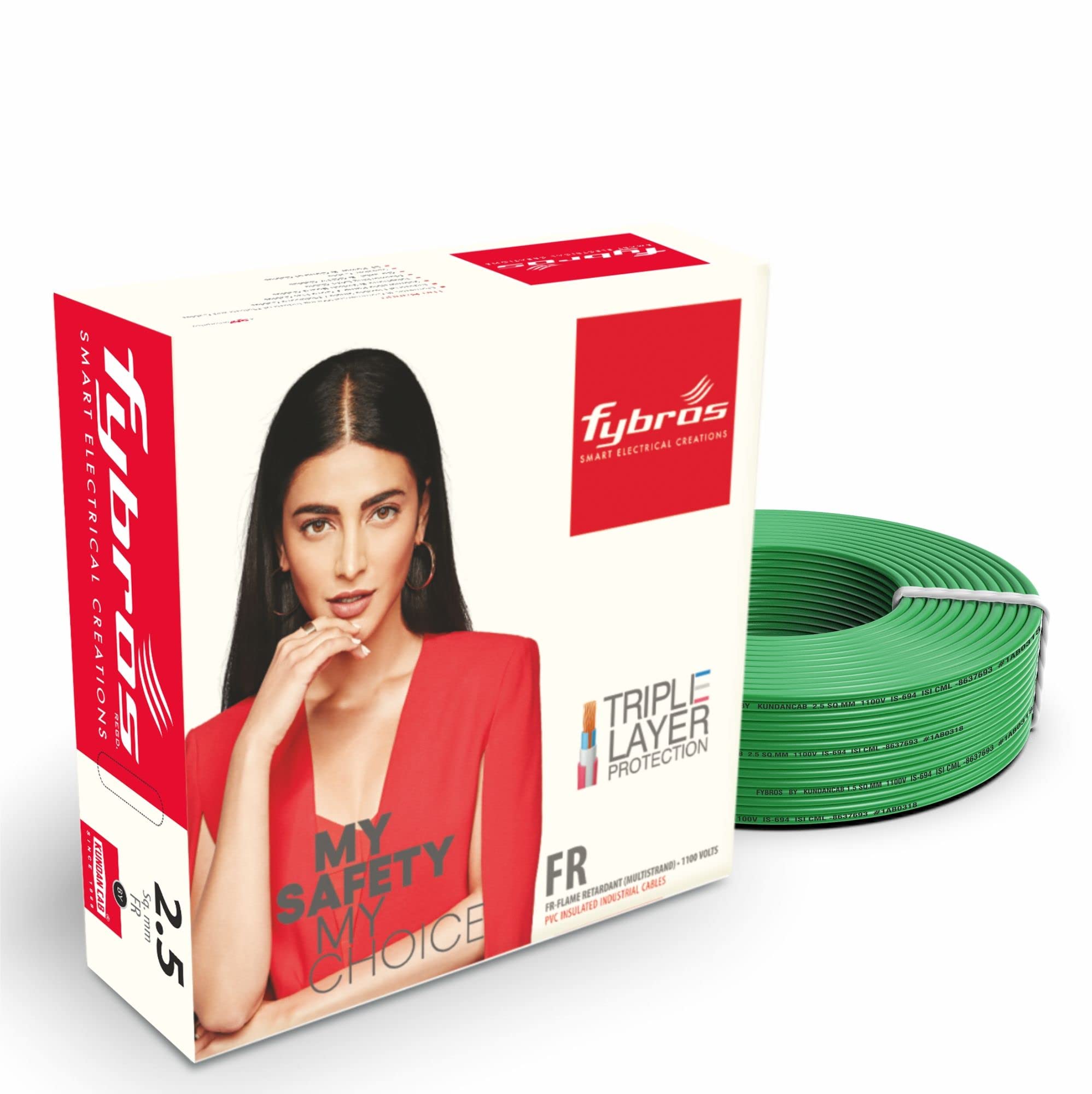 Fybros Flame Retardant Yellow Copper Wire - 90M -11