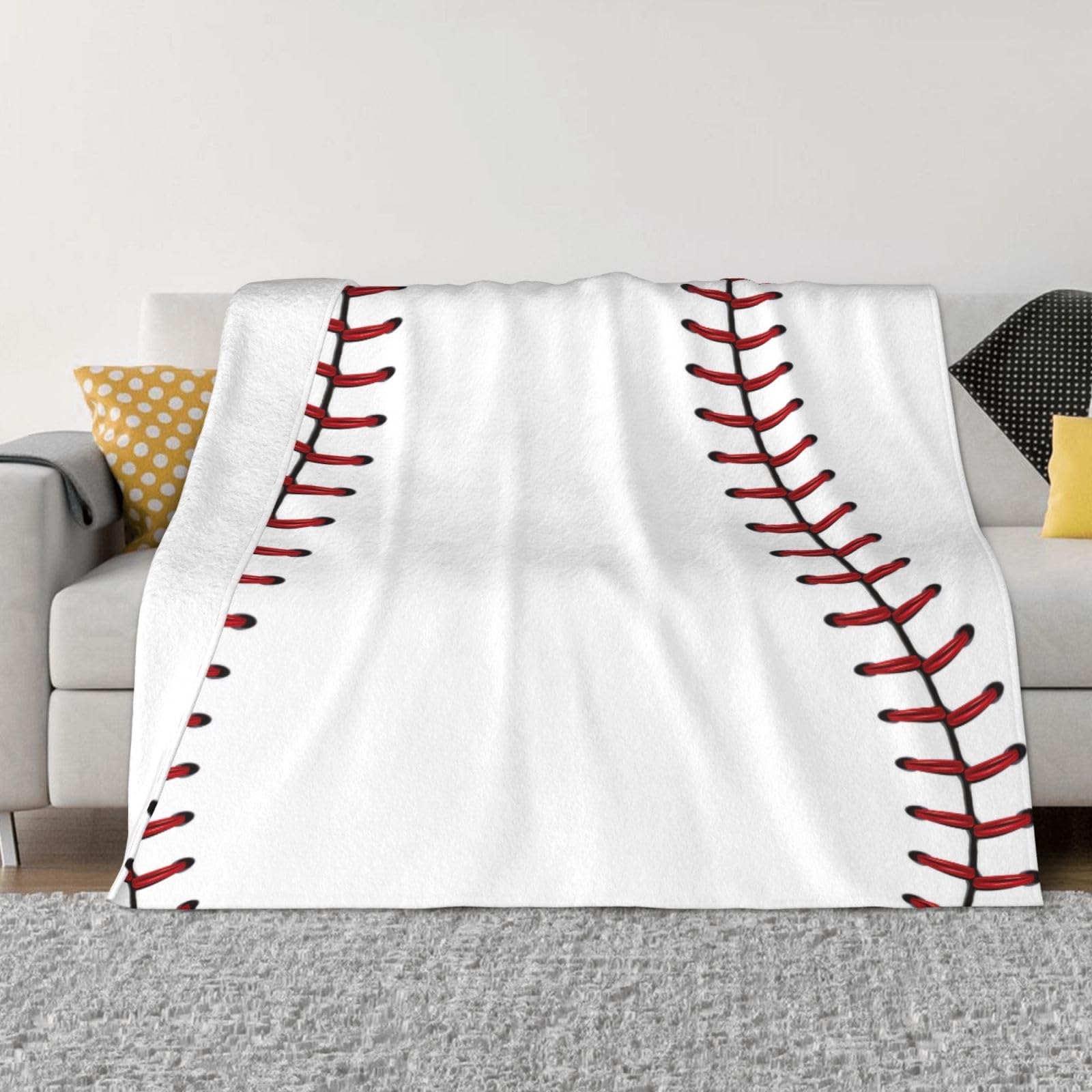 Couverture de baseball douce en flanelle Mexpekil une idée cadeau idéale pour lit