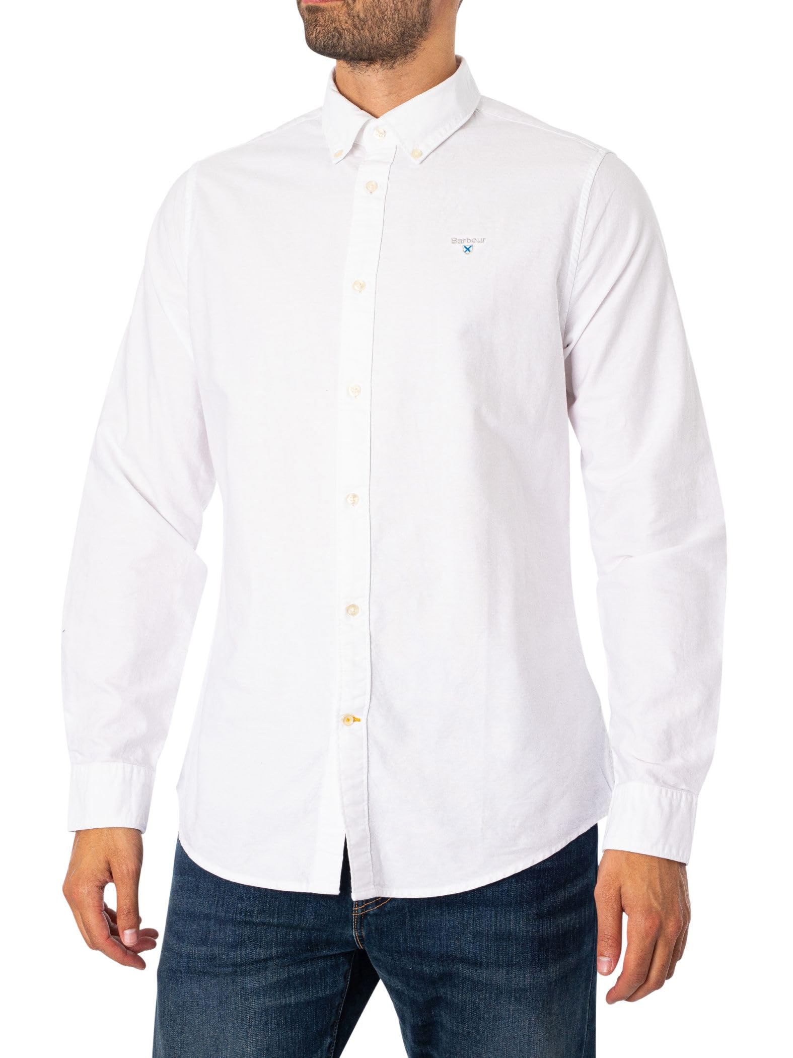 Barbour Men's White Oxtown Tailor Shirt, Xl, Xl